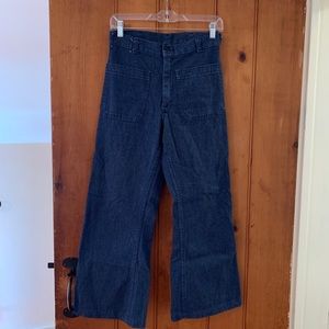 Vintage High Waisted Sailor Pant Flares
